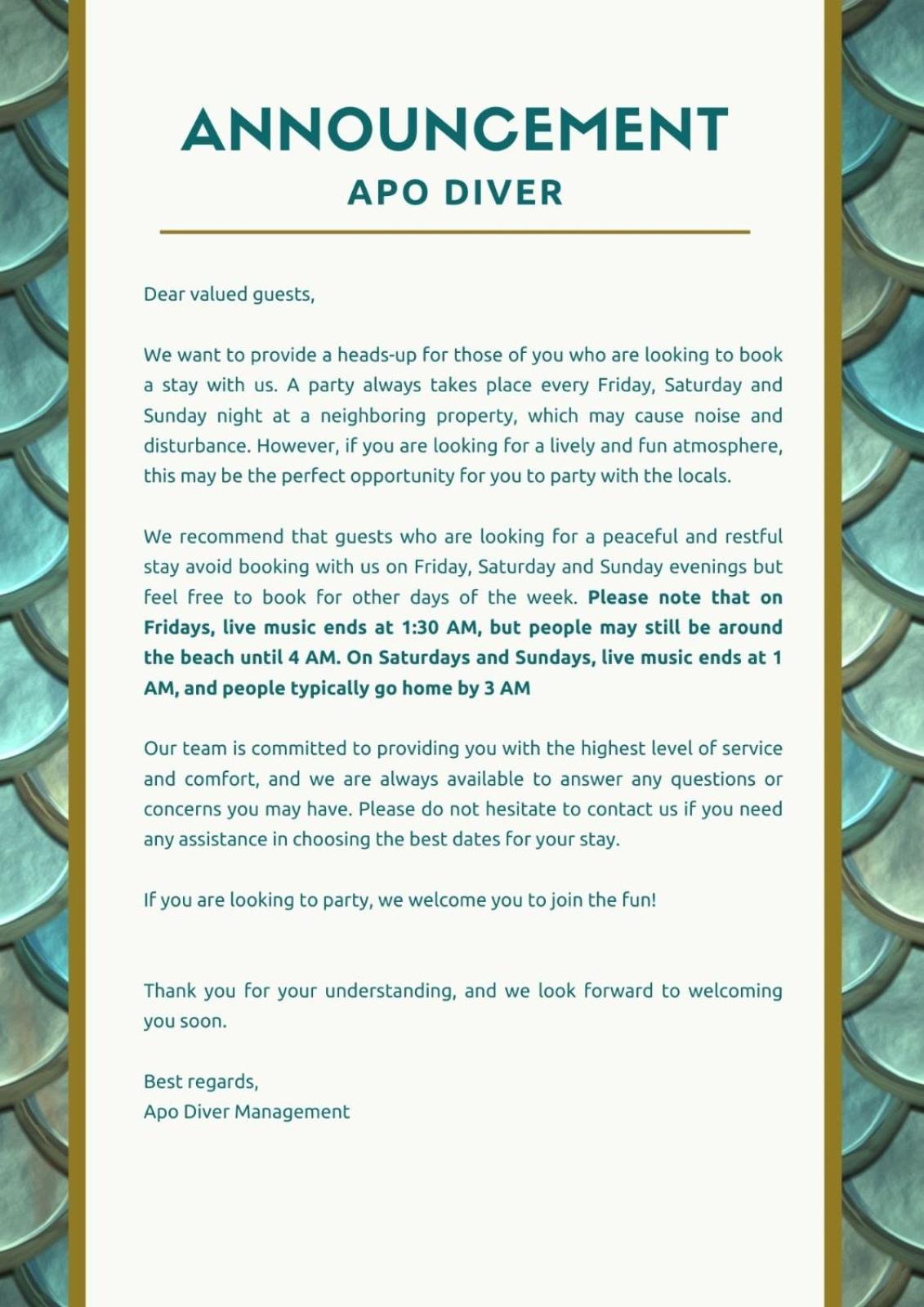 Apo Diver Beach Resort San Juan  Exteriör bild